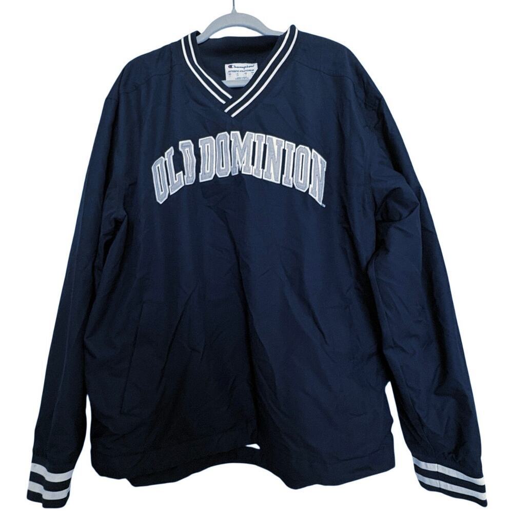 Old Dominion pullover in Monacch Blue, lined Sz Large Collegiate Y2K